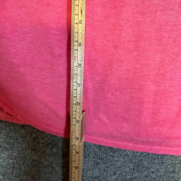 Talbots Sweater Womens Small Pink Linen Knit Pullover Vneck Bohemian Casual - Picture 7 of 10